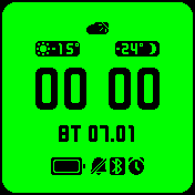 And2Ex_lite_black_on_green Amazfit BIP watchface