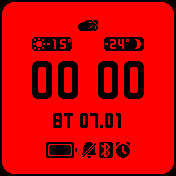 And2Ex_lite_black_on_red Amazfit BIP watchface