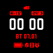 And2Ex_lite_red-white_on_black Amazfit BIP watchface