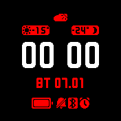 And2Ex_lite_red-white_on_black Amazfit BIP watchface