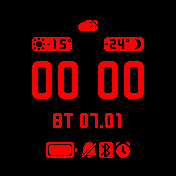 And2Ex_lite_red_on_black Amazfit BIP watchface