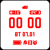 And2Ex_lite_red_on_white Amazfit BIP watchface