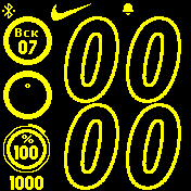 Apple_Nike_gold_contur_circle_weather3 Amazfit BIP watchface