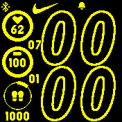 Apple_Nike_gold_contur_kontranik Amazfit BIP watchface