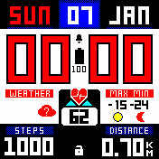 BLED Amazfit BIP watchface