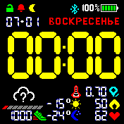 BW_Big_4 Amazfit BIP watchface