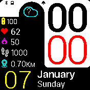 Big_MaxInfo_Eng Amazfit BIP watchface