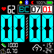 Big_digital_cyan_redmonths_bigpulse Amazfit BIP watchface