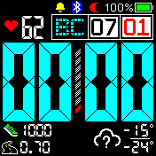 Big_digital_cyan_redmonths_bigpulse Amazfit BIP watchface