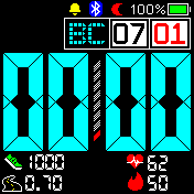 Big_digital_cyan_redmonths_noweather Amazfit BIP watchface
