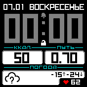 BlackWhiteBold_pulse Amazfit BIP watchface