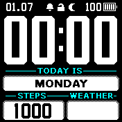 BlackWhiteLong_eng Amazfit BIP watchface