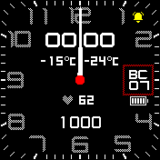 Black_Steps_puls_wdn Amazfit BIP watchface