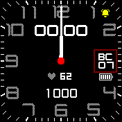 Black_Steps_pulse_w Amazfit BIP watchface