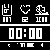 Black_and_White_Eng Amazfit BIP watchface