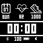 Black_and_White_pulse Amazfit BIP watchface