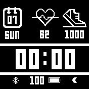 Black_and_White_pulse Amazfit BIP watchface