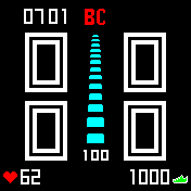 Black_line Amazfit BIP watchface