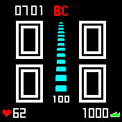 Black_line Amazfit BIP watchface
