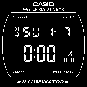 CASIO_3294_Black Amazfit BIP watchface
