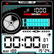 CASIO_G_no_seconds Amazfit BIP watchface