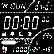 Casio_Black_Gray Amazfit BIP watchface
