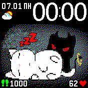 Cat_Devil_Sleep_2 Amazfit BIP watchface