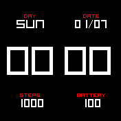 Clean4_English_24h Amazfit BIP watchface