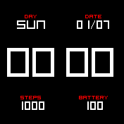 Clean4_English_24h Amazfit BIP watchface