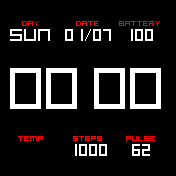 Clean6_English_24h Amazfit BIP watchface