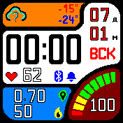 Coloured_Casio_update_Rus2 Amazfit BIP watchface