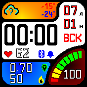 Coloured_Casio_update_Rus2 Amazfit BIP watchface
