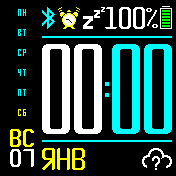 Comfort_black-aqua-white_2 Amazfit BIP watchface