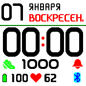 DedushFace_mod_white Amazfit BIP watchface