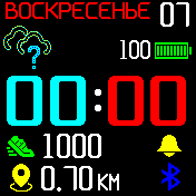 Dedushface_weather_cyan_red Amazfit BIP watchface