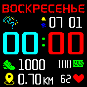 Dedushka_lev_cyan_red Amazfit BIP watchface