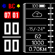Diary_black Amazfit BIP watchface