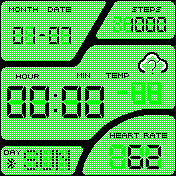 DigitalGreenV1 Amazfit BIP watchface