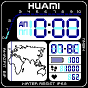 DigitalWorld_1_1 Amazfit BIP watchface