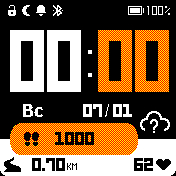 EZStrat_Orange Amazfit BIP watchface
