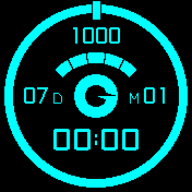 Eclipse_24H_steps Amazfit BIP watchface