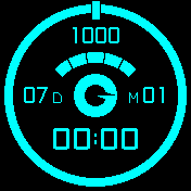 Eclipse_24H_steps Amazfit BIP watchface