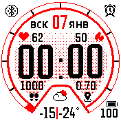 Fit_White Amazfit BIP watchface
