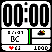 GIOBIN-RU_mono Amazfit BIP watchface