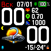 Gradient_BW_solid Amazfit BIP watchface