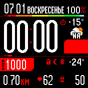 JoyXVred Amazfit BIP watchface