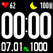 Kutager_black Amazfit BIP watchface