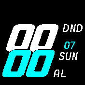 Lean_cyan Amazfit BIP watchface