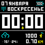 MixLineBold Amazfit BIP watchface