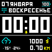 MixLineBold Amazfit BIP watchface